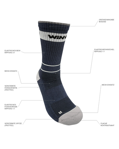Performance CREW-Tennissocke "Speed Court PRO" | Unisex