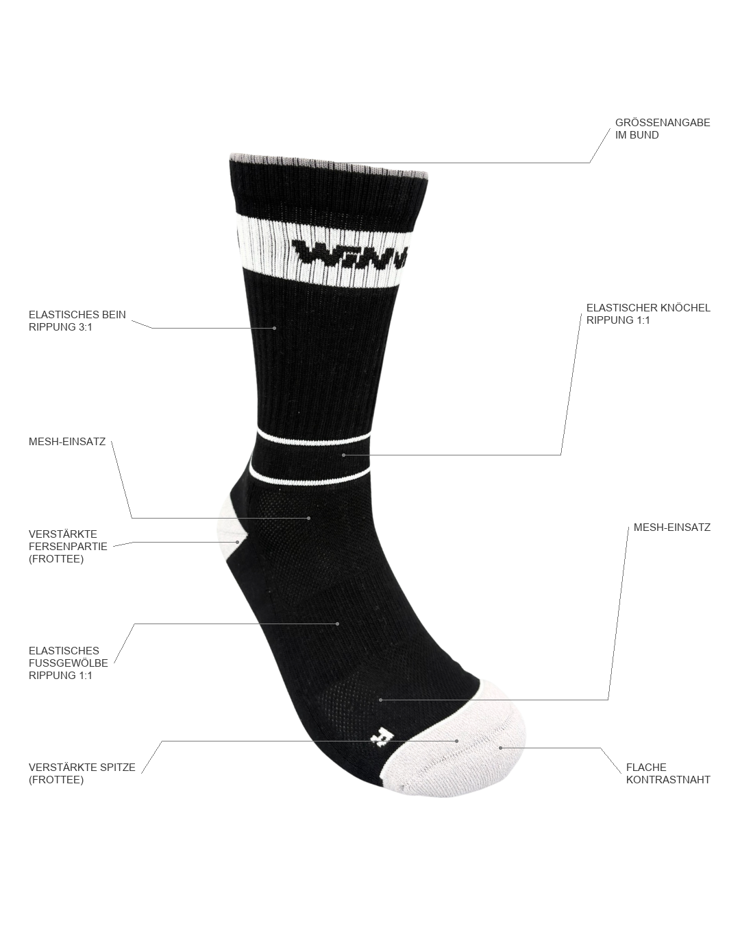 Performance CREW-Tennissocke "Speed Court PRO" | Unisex