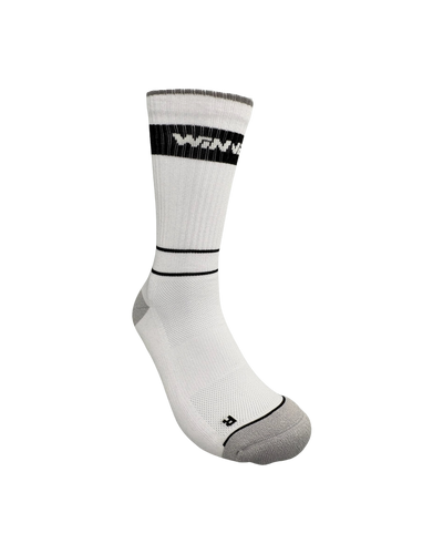 CREW Performance Tennissocke Unisex weiss | Sportsocken mit Polsterung, atmungsaktiv