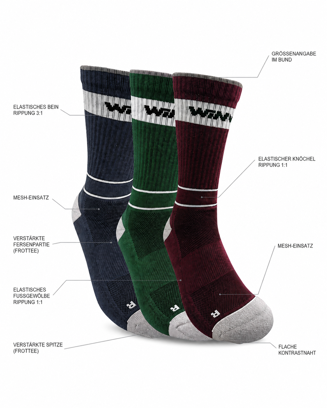 Performance CREW-Tennissocke "Speed Court PRO" | Unisex