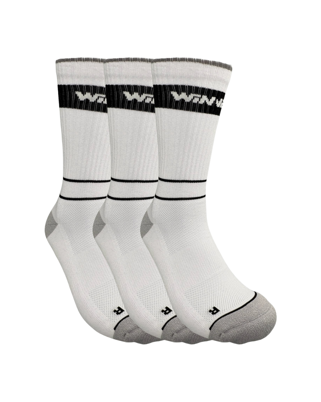 CREW Performance Tennissocke Unisex weiss | Sportsocken mit Polsterung, atmungsaktiv