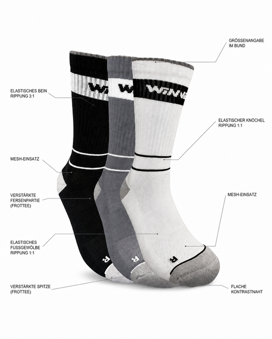 Performance CREW-Tennissocke "Speed Court PRO" | Unisex